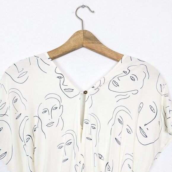 Corey Lynn Calter Black & White Visage Graphic Sheath Dress - Picture 6 of 11